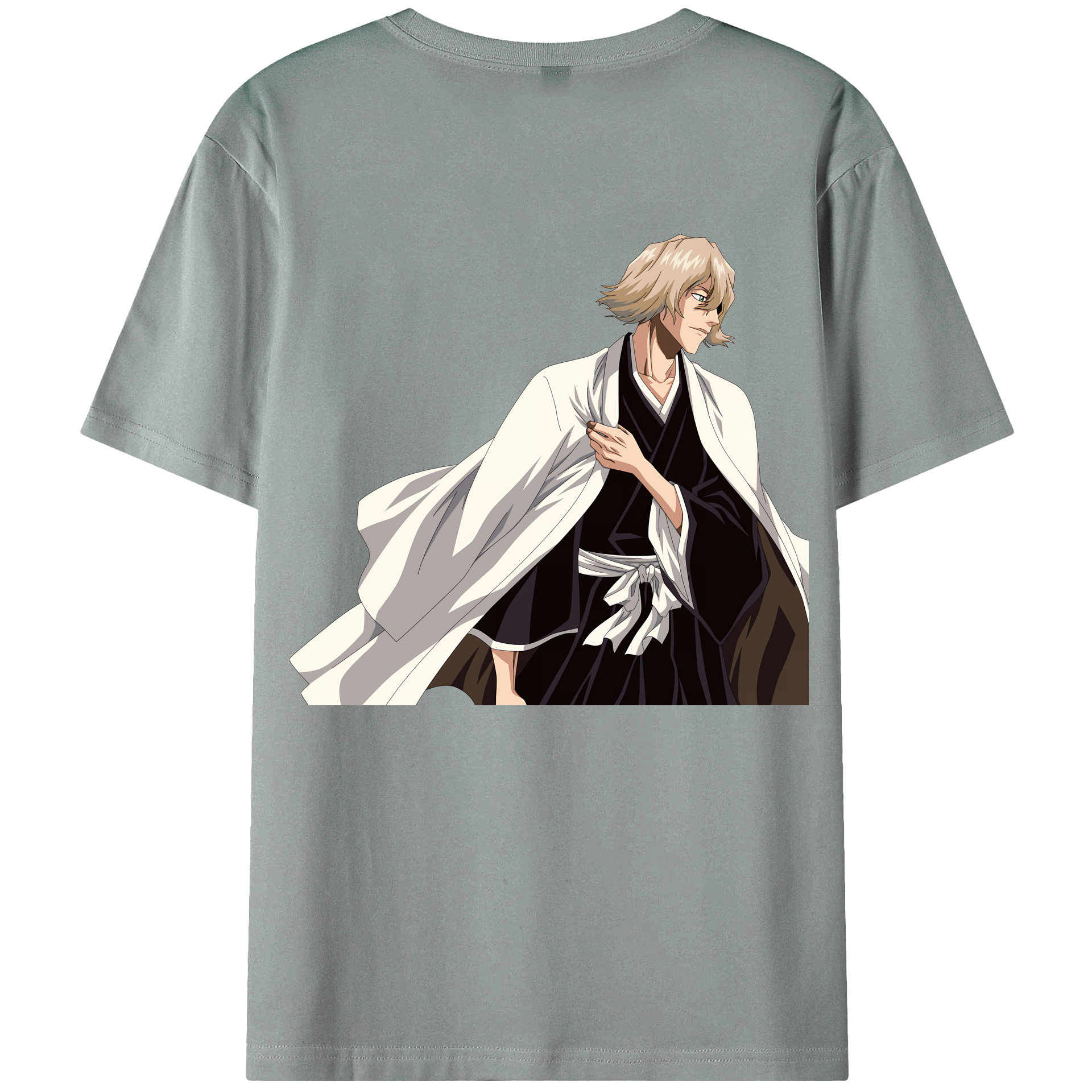 （画像用） "ブリーチ 浦原 喜助（うらはら きすけ） BLEACH Urahara Kisuke " 綿100％ メンズ半袖Tシャツ（バックプリント） 通気性